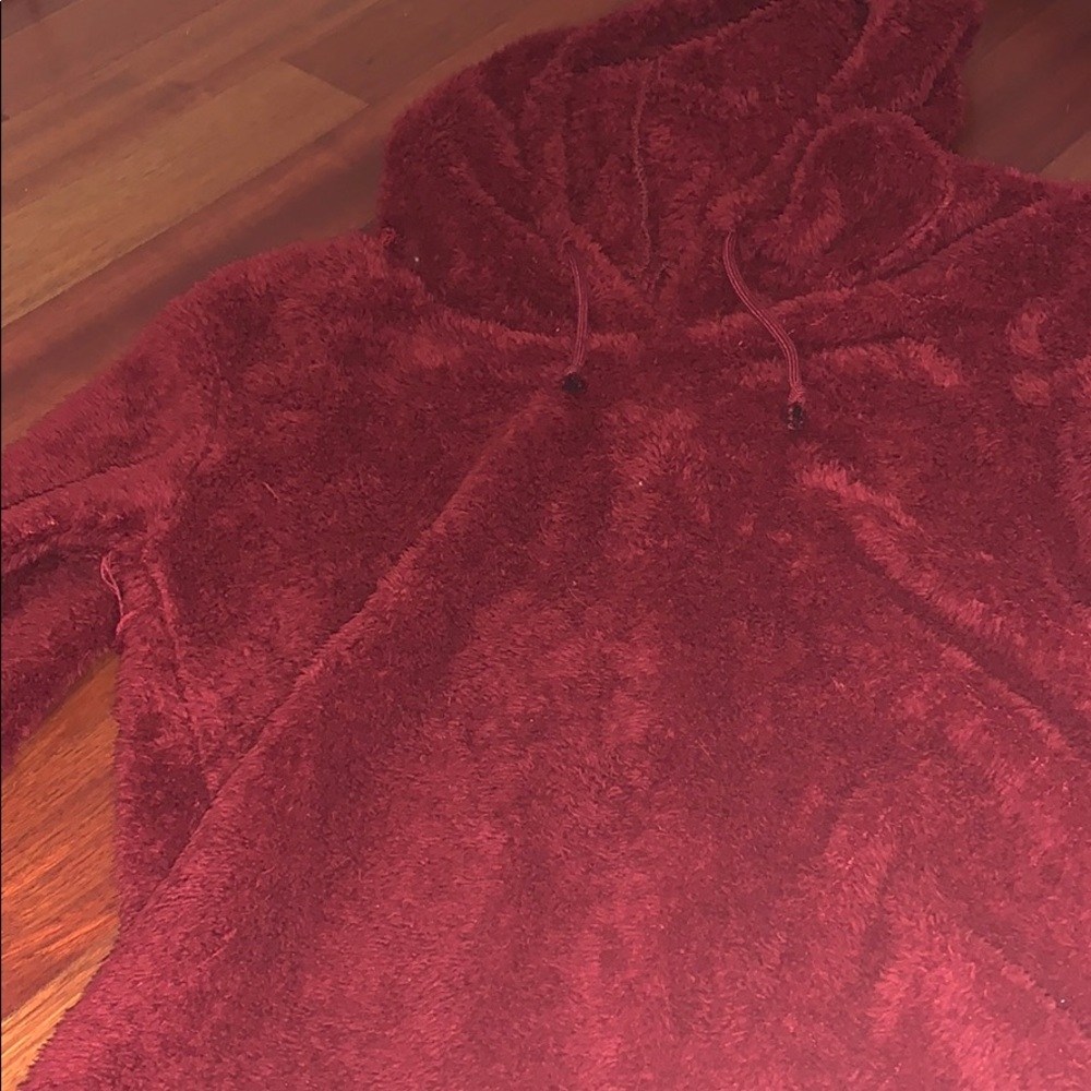 Dark Red/ Burgundy sherpa
